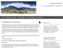 Tablet Screenshot of immigration-southafrica.net